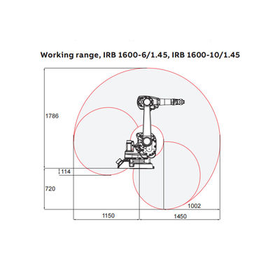 Máy CNC IRB1600-10 / 1.45 Tiêu chuẩn với máy hàn ARC được sử dụng làm bộ điều khiển robot công nghiệp 6 trục