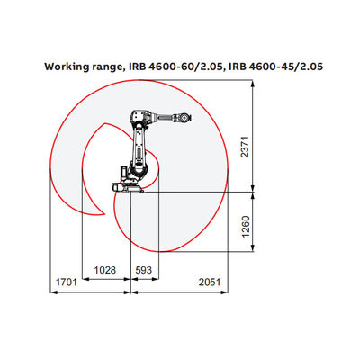 Cánh tay robot công nghiệp 6 trục IRB 4600-60 / 2.05 làm máy hàn laser và máy hàn ARC