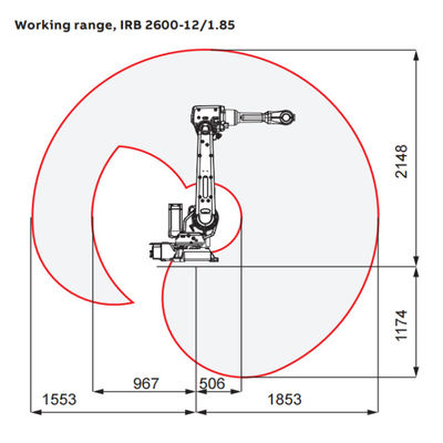 Robot công nghiệp IRB 2600-20 / 1.65 với cánh tay robot CNC và mỏ hàn cho máy hàn ARC