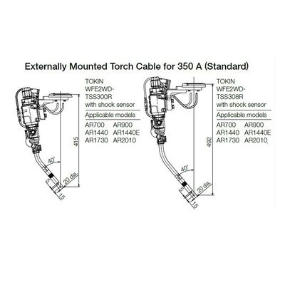 Robot công nghiệp 6 trục của AR2010 với Máy hàn ARC RD350S cho các thiết bị hàn khác