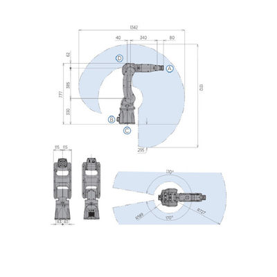 Lắp ráp động cơ tốc độ cao Robot công nghiệp GP8 với cánh tay robot tải trọng 8KG làm máy chọn và đặt