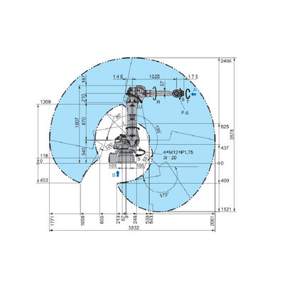 Cánh tay robot và robot công nghiệp MH50II của thiết bị xử lý vật liệu để chọn và đặt