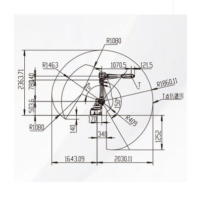 Robot công nghiệp Trung Quốc với cánh tay robot công nghiệp tiếp cận 6 trục 2032MM để tải và dỡ hàng