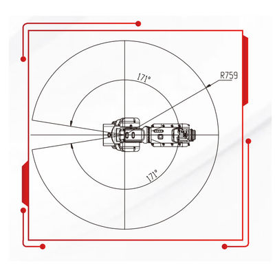 Cánh tay robot có độ chính xác cao Mini với tải trọng 7KG 759MM Tiếp cận robot công nghiệp như robot chọn và đặt