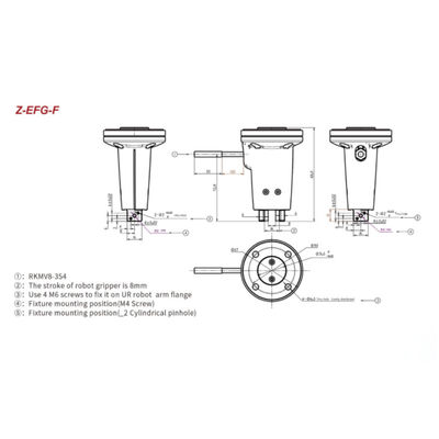 Gripper Hitbot Z-EFG-F Máy pha cà phê tự động cánh tay robot công nghiệp 6 trục