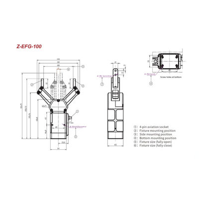 Cánh tay robot 6 trục với tay cầm Hitbot Z-EFG-100 cho robot cộng tác