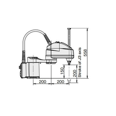 Robot mini SR-3iA của 4 bộ điều khiển công nghiệp Aixs làm robot Scara để lắp ráp động cơ và xử lý vật liệu