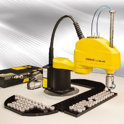 Robot mini SR-3iA của 4 bộ điều khiển công nghiệp Aixs làm robot Scara để lắp ráp động cơ và xử lý vật liệu