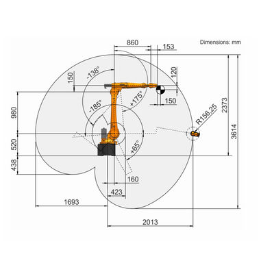Bộ điều khiển cánh tay robot 6 trục KR 16 R2010 cho máy hàn laser