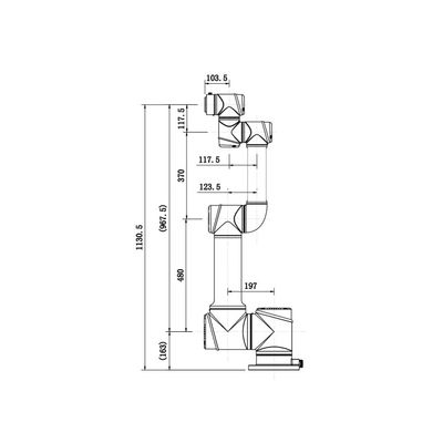 AUBO Robot cộng tác lớn nhất của AUBO i16 với bộ điều khiển tải trọng 16KG để pha chế và lắp ráp động cơ