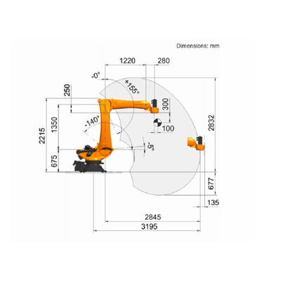 Giá Robot Palletizer KR 120 PA 5 Trục Robot đóng gói cánh tay robot công nghiệp