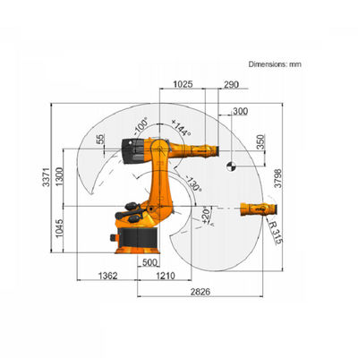 Robot công nghiệp cánh tay robot công nghiệp 6 trục với tải trọng định mức là 600 kg robot công nghiệp kuka