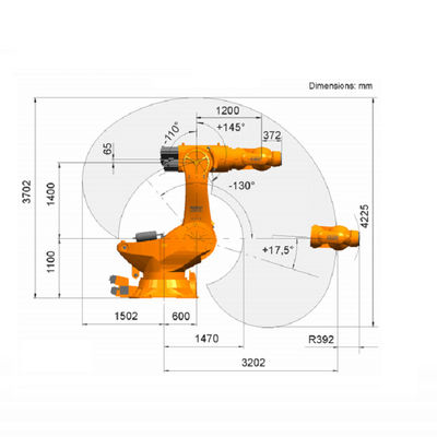 Robot công nghiệp cánh tay robot công nghiệp 6 trục với tải trọng định mức là 1000 kg robot công nghiệp kuka