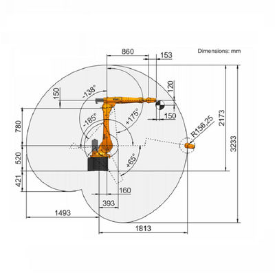 Cánh tay robot công nghiệp 6 trục Robot công nghiệp Kuka với tải trọng định mức 20Kg Robot công nghiệp