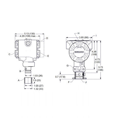 Máy phát áp suất giấy và bột giấy 2090P Rose-mount Máy phát áp suất chênh lệch máy phát áp suất rosem-ount