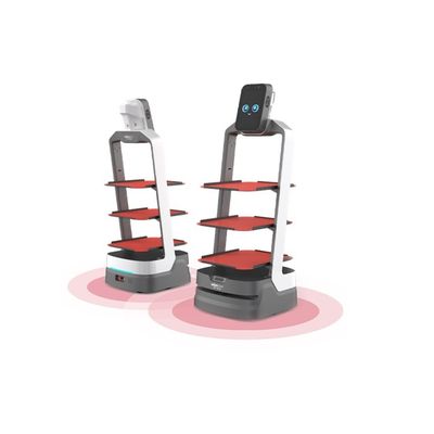 Robot phục vụ giao đồ ăn với Robot dịch vụ trí tuệ nhân tạo AI