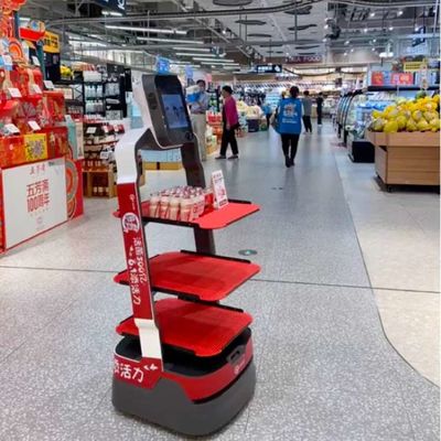 Robot phục vụ giao đồ ăn với Robot dịch vụ trí tuệ nhân tạo AI