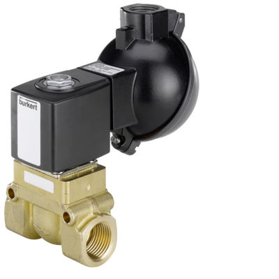 Van điện từ Burkert loại 5404 với van điện từ 2/2 chiều được hỗ trợ bởi Servo của các bộ phận van