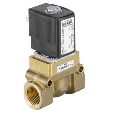 Van điện từ Burkert loại 5404 với van điện từ 2/2 chiều được hỗ trợ bởi Servo của các bộ phận van