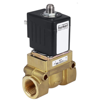 Van điện từ Burkert loại 5404 với van điện từ 2/2 chiều được hỗ trợ bởi Servo của các bộ phận van