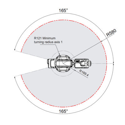 ABB IRB 120 6 Trục Cánh tay rô bốt công nghiệp cho sản xuất linh hoạt và nhỏ gọn Cánh tay rô bốt công nghiệp Trọng tải 3 Kg