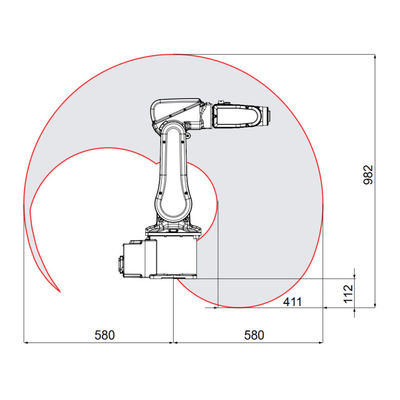 ABB IRB 120 6 Trục Cánh tay rô bốt công nghiệp cho sản xuất linh hoạt và nhỏ gọn Cánh tay rô bốt công nghiệp Trọng tải 3 Kg