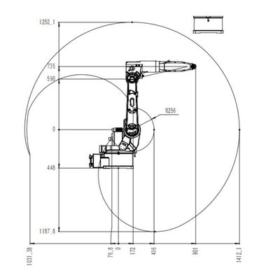 Robot hàn MIG của Robot hàn TKB1400-6KG-1412mm Máy hàn robot