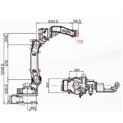 Robot hàn tự động SF6-C1400 với mỏ hàn là 6KG Tải trọng 1440MM Tiếp cận như máy hàn