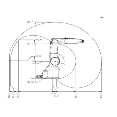 Robot giáo dục Trung Quốc TKB070-7KG-910mm Cánh tay robot 6 trục như robot công nghiệp