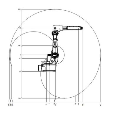 Xử lý Cánh tay rô bốt 6 trục Trung Quốc TKB1600-12KG-1410mm làm rô bốt đa năng