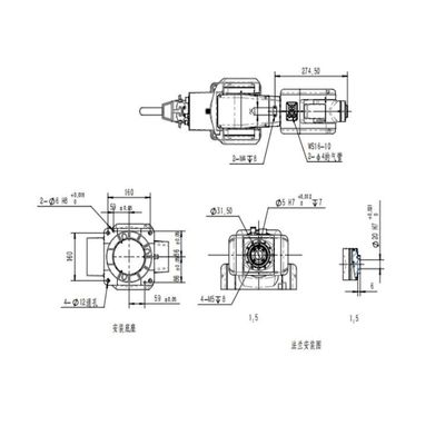 Robot xử lý vật liệu TRB050-3kg-616mm Cánh tay robot 6 trục như Robot đa năng