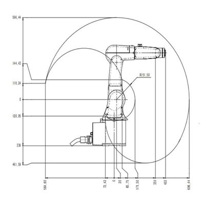 Robot xử lý vật liệu TRB050-3kg-616mm Cánh tay robot 6 trục như Robot đa năng