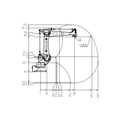 Cánh tay rô bốt 6 trục TKB460-30kg-1840mm Phát hiện chính xác như rô bốt công nghiệp