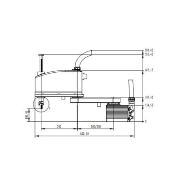 Cánh tay robot công nghiệp 6 trục STW030-3KG-500 / 600mm Gắn bàn phím Robot Scara