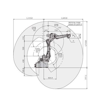 Bàn tay robot hàn cung 6 trục BA006N cho tự động hóa hàn cung CNC như robot hàn