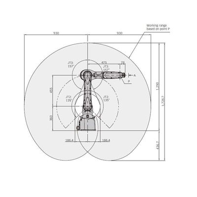 Cánh tay robot công nghiệp RS007L 6 trục Cánh tay robot tải trọng 7kg Robot xử lý