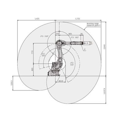 6 trục Robot Arm Palletizer RS020N cho Palletising Handling Automation như robot palletising