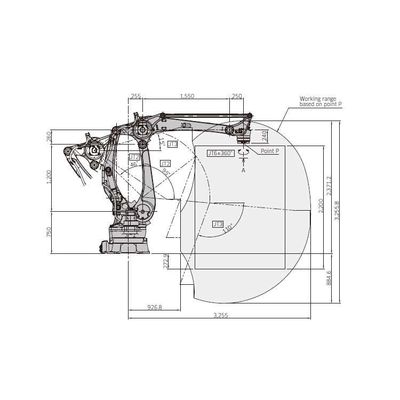 Máy nâng hạ cánh tay rô bốt CP300L 4 trục để xếp hàng hóa như rô bốt xếp hàng hóa