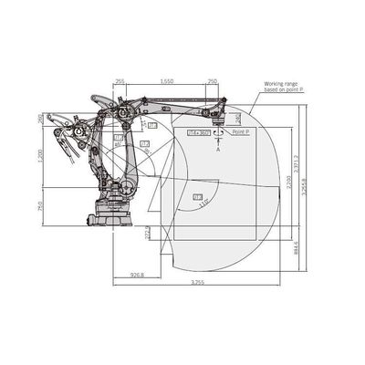 Robot điều khiển cánh tay CP700L Tải trọng 700kg cho robot công nghiệp Palletizing