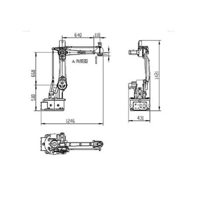 Xử lý Robot SF15-K1538 Cánh tay rô bốt công nghiệp 4 trục như rô bốt công nghiệp