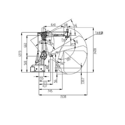 Xử lý Robot SF15-K1538 Cánh tay rô bốt công nghiệp 4 trục như rô bốt công nghiệp
