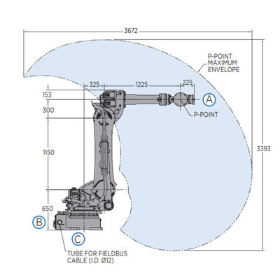 Lắp ráp rô bốt MOTOMAN-GP180 với cánh tay rô bốt 6 trục với trọng tải kẹp cho rô bốt công nghiệp 180kg