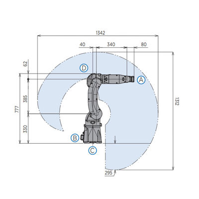 Robot công nghiệp MOTOMAN-GP7 cánh tay robot Máy đóng pallet 6 trục với pallet robot pallet