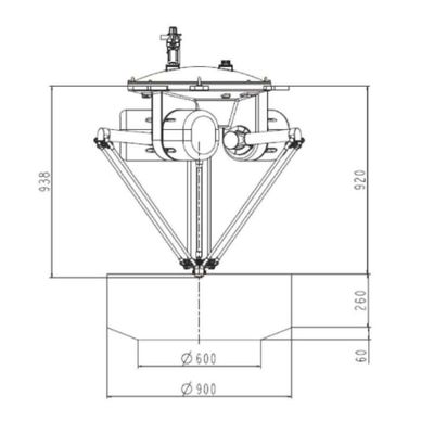 Robot phân loại Trung Quốc QJRB3-1A với cánh tay robot phân loại 4 trục để xử lý CNC như robot Delta