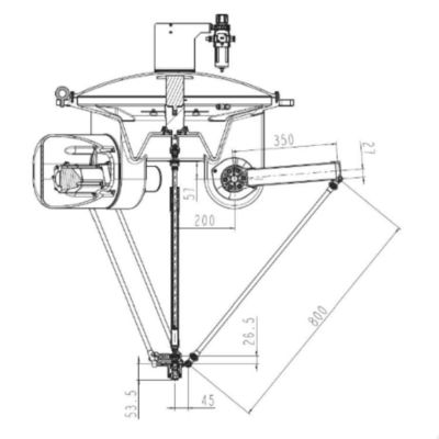Robot phân loại Trung Quốc QJRB3-1A với cánh tay robot phân loại 4 trục để xử lý CNC như robot Delta