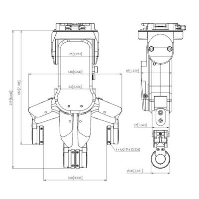 Máy cầm robot thông minh RG2-FT với cánh tay robot hợp tác cho tự động hóa robot công nghiệp