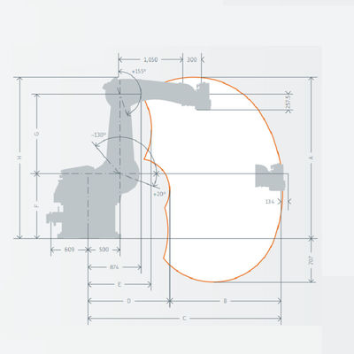 Kuka KR 470 PA Robot Palletizing Cánh tay Robot 6 trục với trọng tải 470kg Cánh tay Robot Palletizing