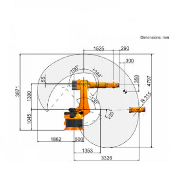 Kuka Pallet Cánh tay Robot công nghiệp 6 Trục KR 240 R3330 Trọng tải 240Kg Robot Pallet có Gripper Smart Robot