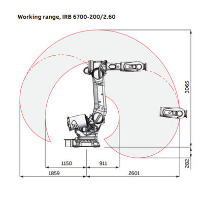 Cánh tay robot công nghiệp IRB6700-200 / 2.6 Robot lắp ráp máy tải để lắp ráp động cơ