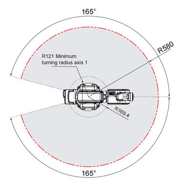 ABB IRB120 với cánh tay robot 6 trục với tải trọng 3kg Tầm với 580mm để chọn và đặt làm máy lắp ráp